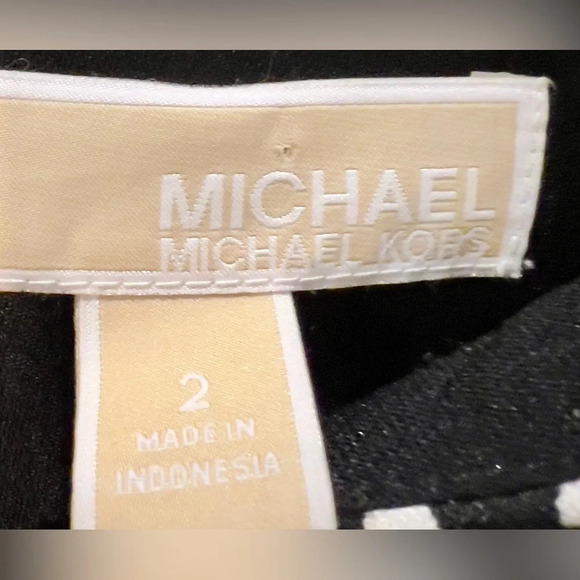 Michael MK size 2 black and white geometric print sleeveless low waist dress - Picture 9 of 13